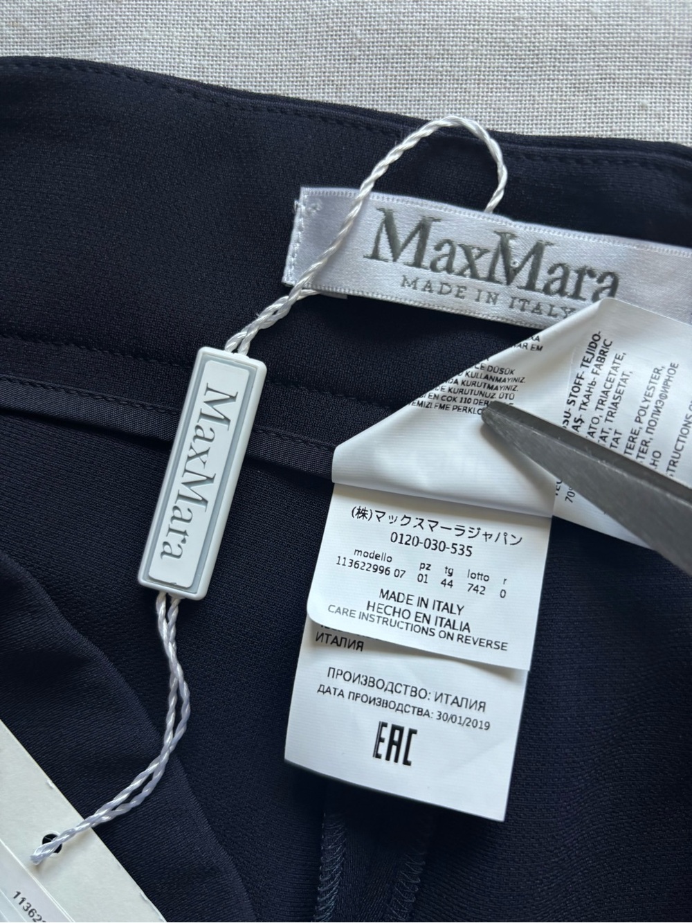 NWT Max Mara Guglia Navy Tailored Trousers Size 10 Made in Italy - Picture 7 of 13